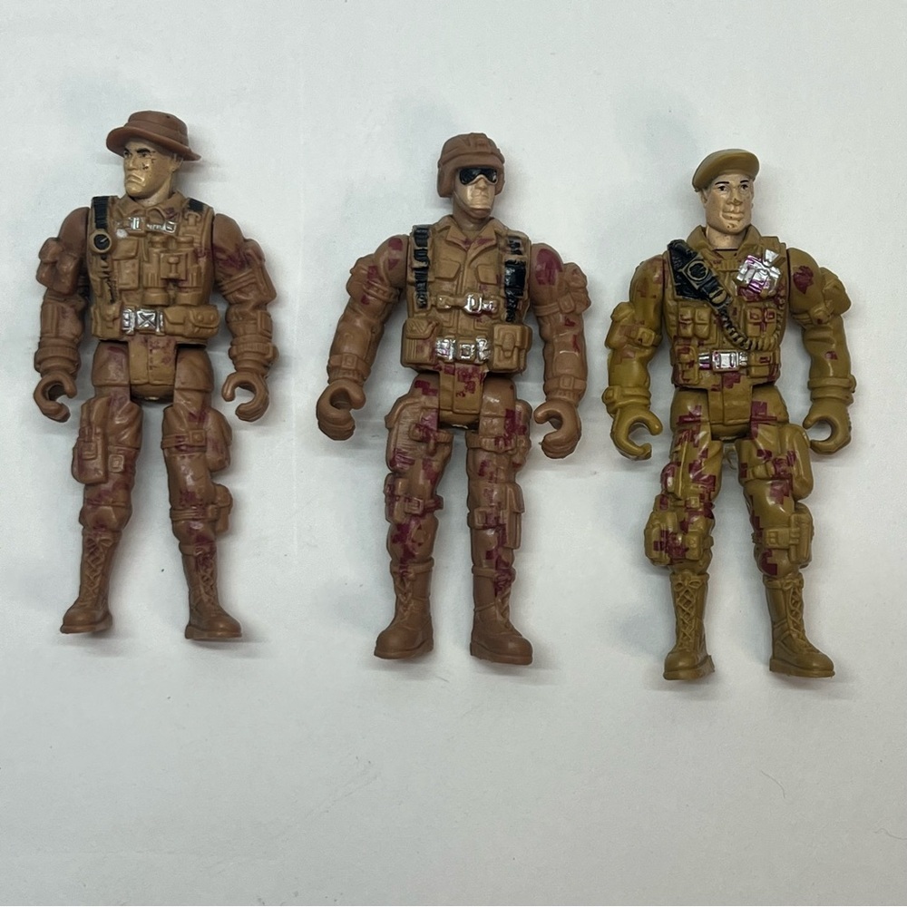 chap mei soldier force‎ true heroes 4 inch action figures lot of 3 desert storm